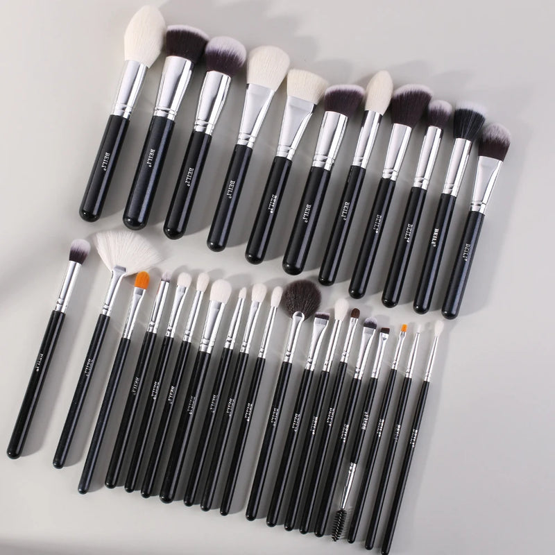 BEILI Goat Makeup Brush Set Eyeshadow Makeup Brushes Professional Foundation Blending Eyebrow Fan Blush brosse maquiagens