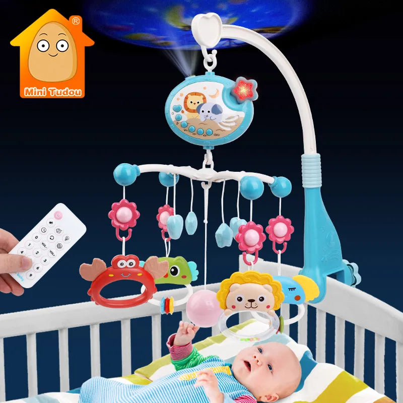 Baby Crib Mobile Rattle Toy – Music, Light, and Learning for Your Little One