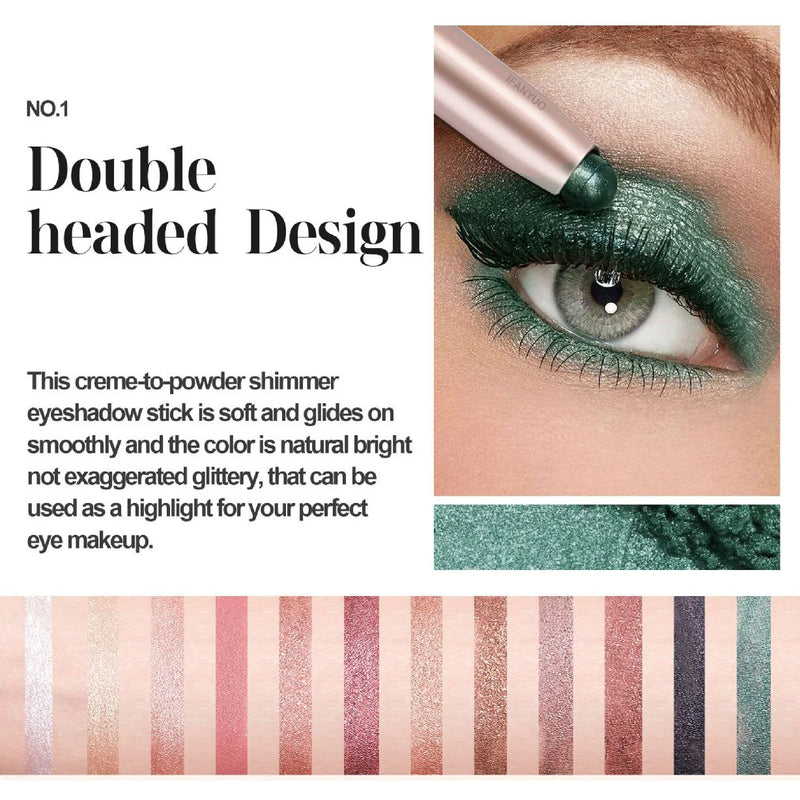 Metallic Double-Head Eyeshadow Stick – Shimmer, Define, and Shine