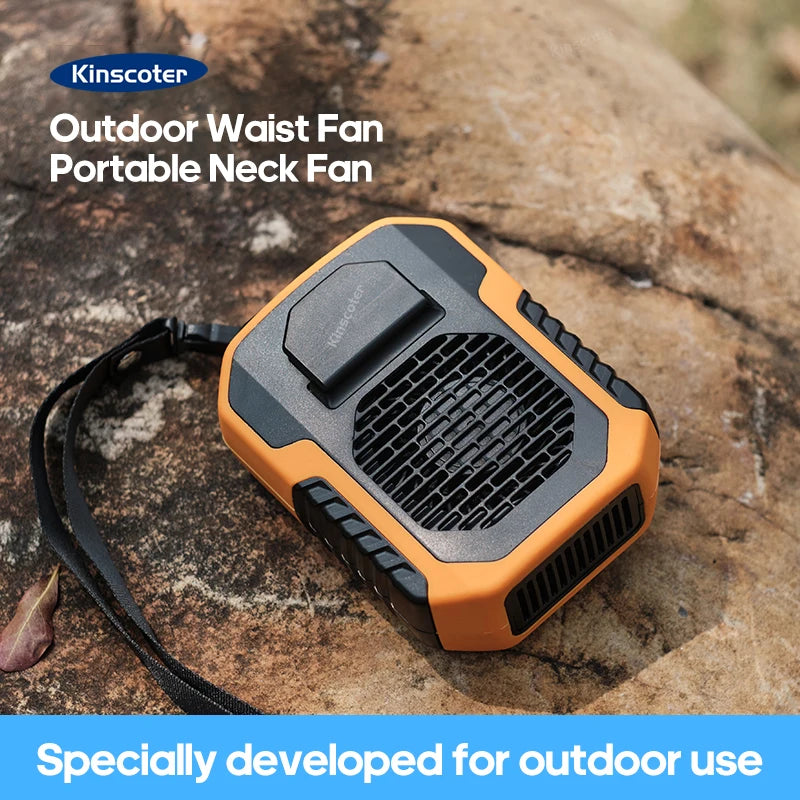 Kinscoter 6000mAh Portable Hanging Neck/Waist Fan – Stay Cool Anywhere, Anytime