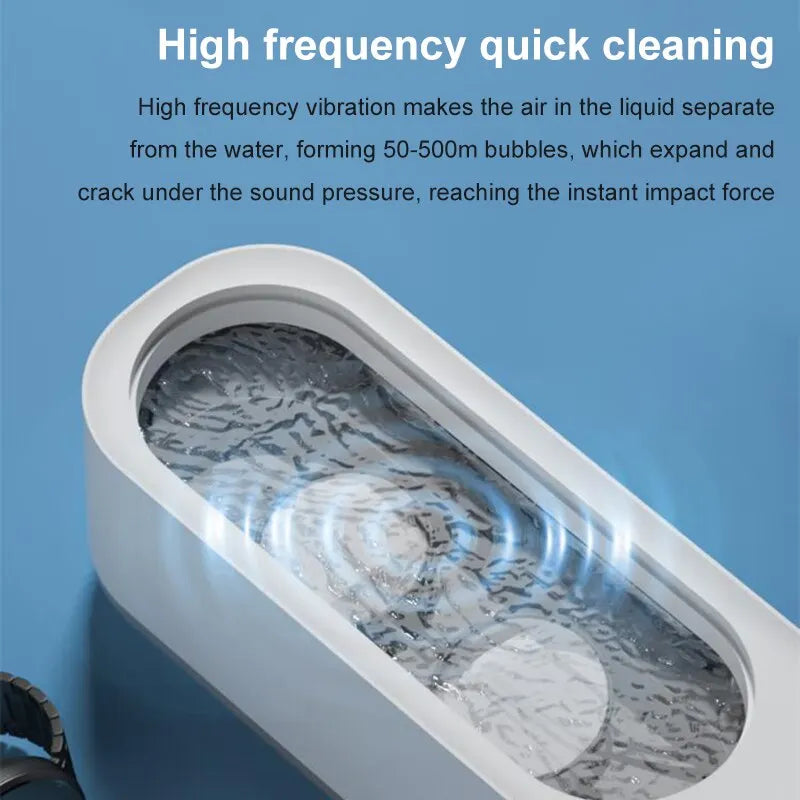 Multifunctional Vibration Cleaning Machine – Deep Clean for Contact Lenses, Jewelry, and More