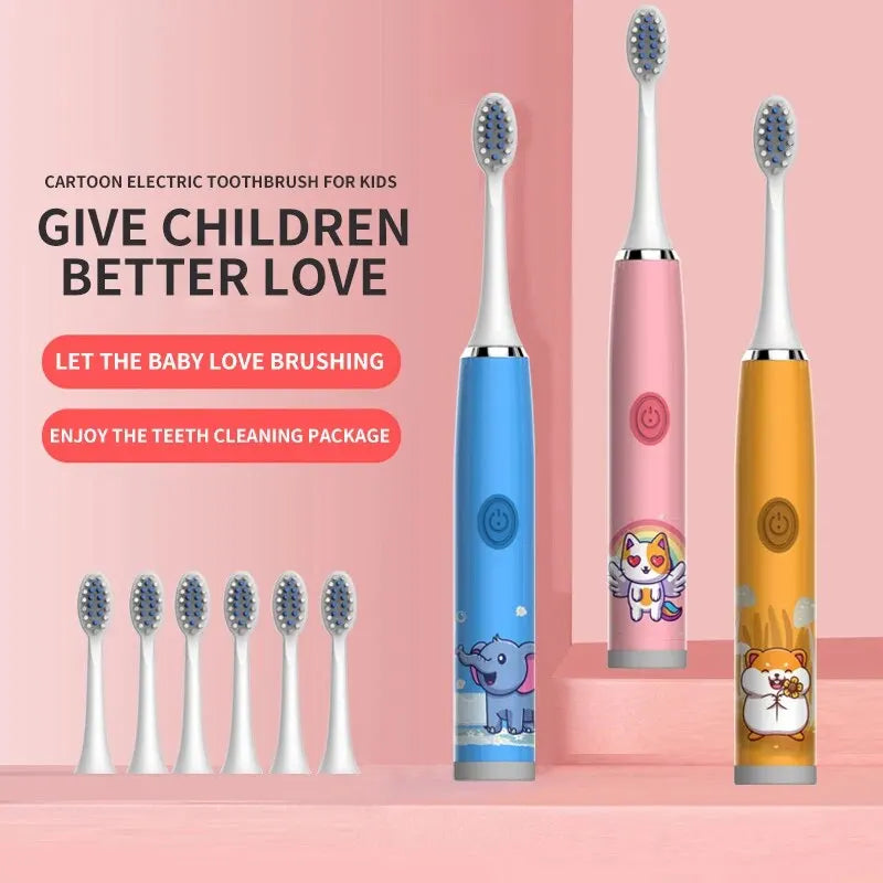 Cartoon Electric Toothbrush for Kids – Fun, Safe, and Effective Dental Care