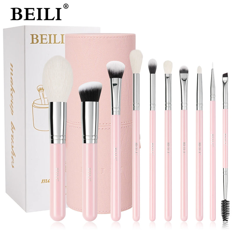 BEILI Refresh Pink Makeup Brush Set – Beauty and Elegance in Every Stroke